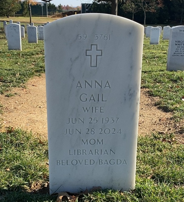 Back of headstone — Richard Bachmann