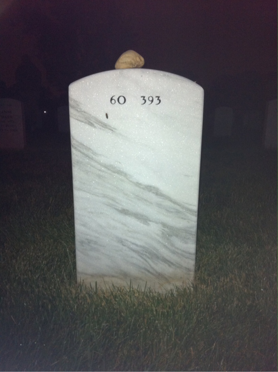Back of headstone — O'Neal Wells