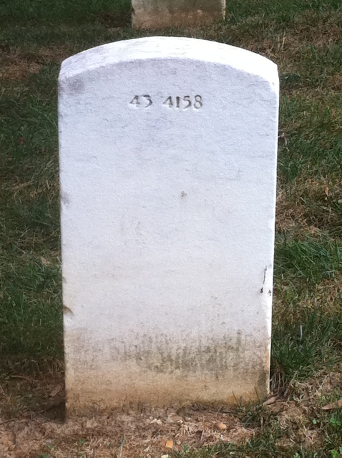 Back of headstone — Stanley Nelson Tucker