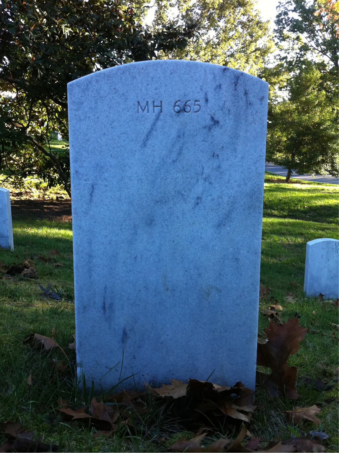 Back of headstone — Albert Morton