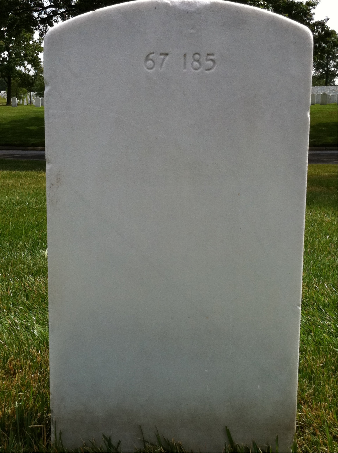 Back of headstone — Clara Biello