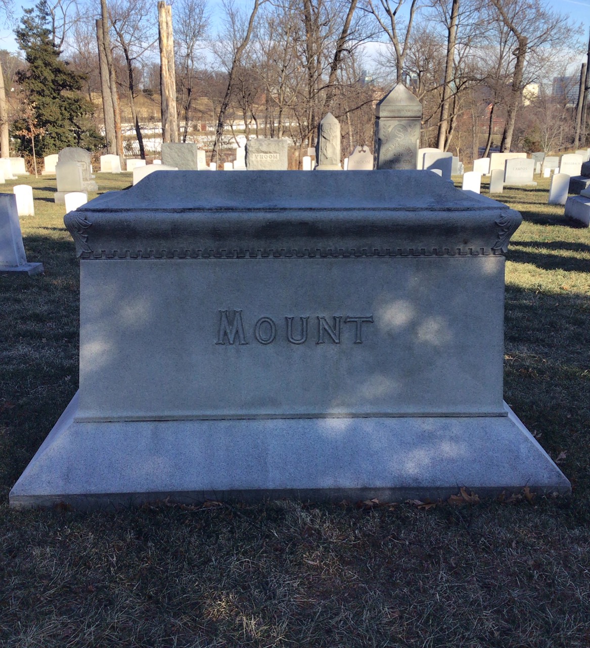 Back of headstone — John Mount