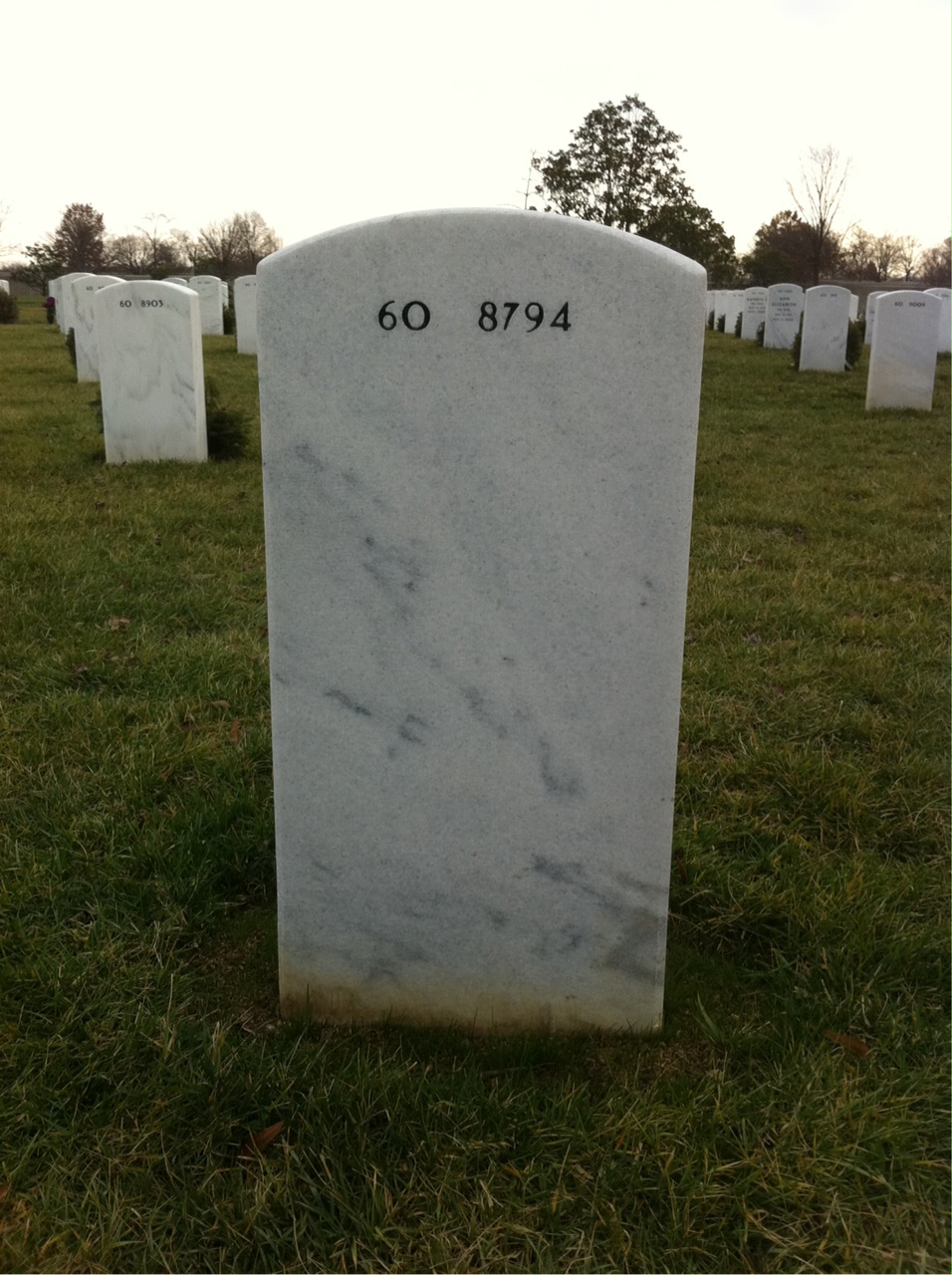 Back of headstone — Fabian Novak