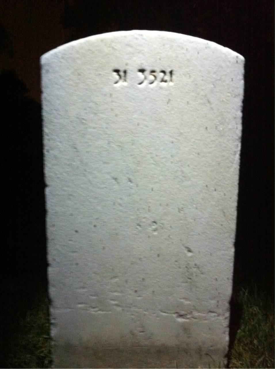 Back of headstone — Julian Baber