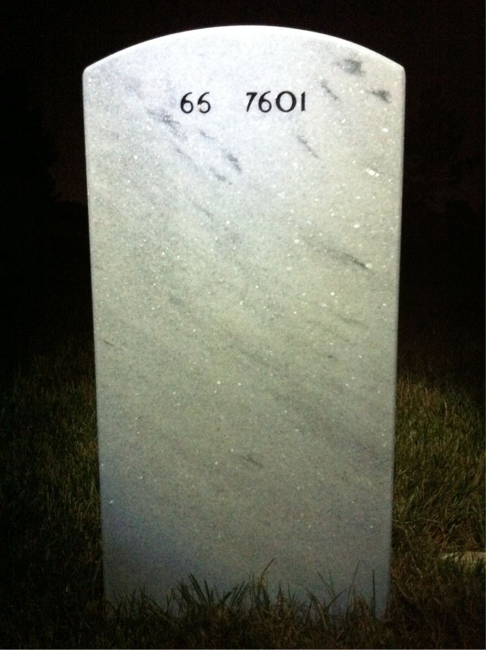 Back of headstone — John Ettershank