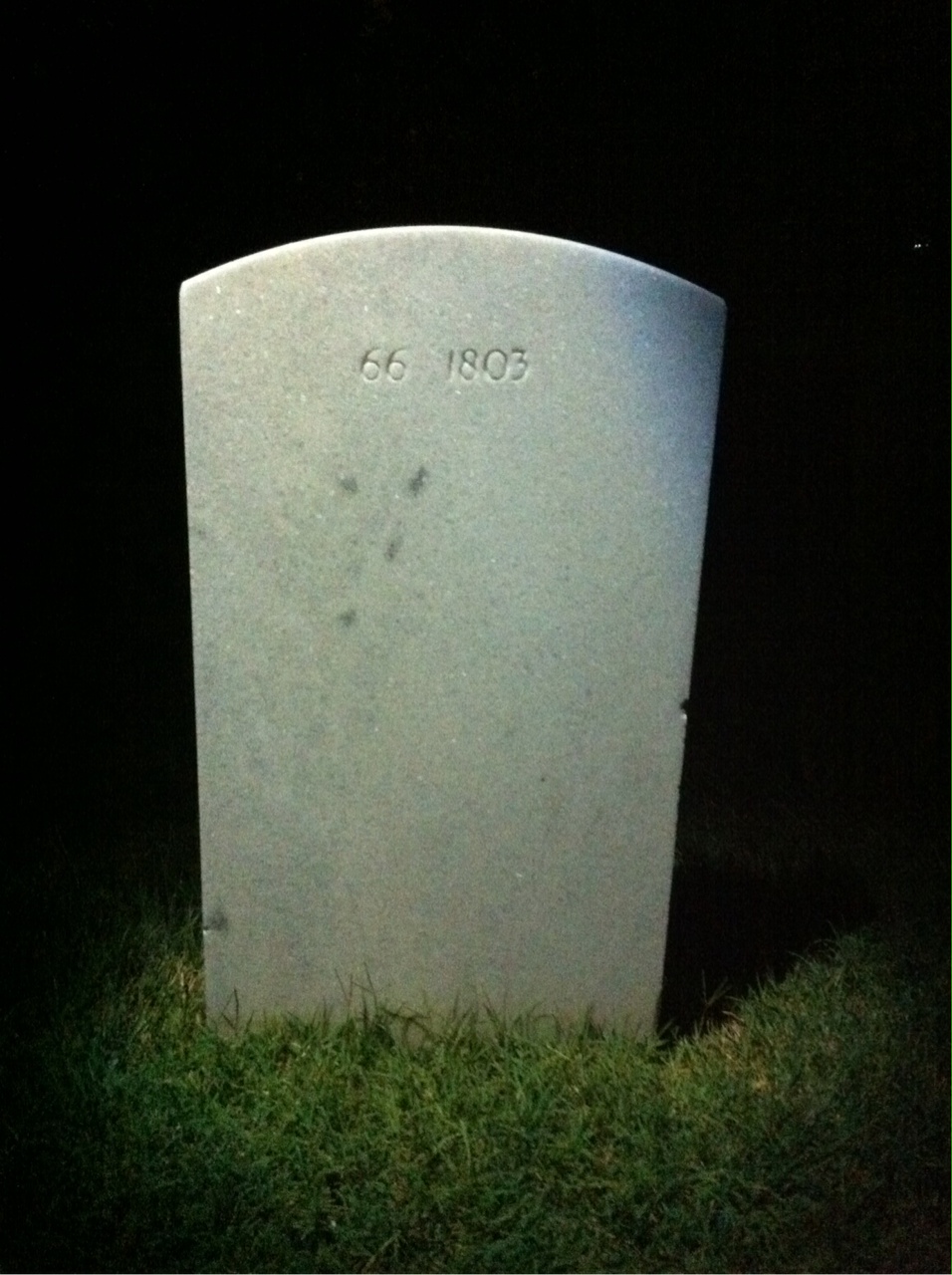 Back of headstone — James Mortimer