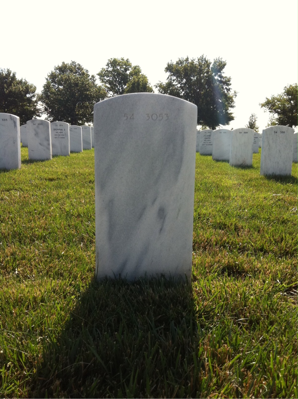 Back of headstone — Ben Cole