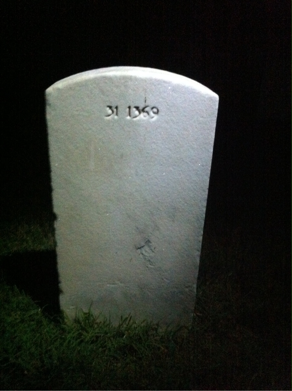 Back of headstone — Carl Anderson