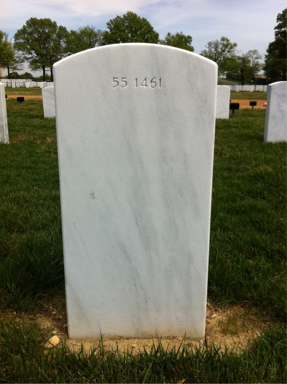 Back of headstone — Robert Leslie Block