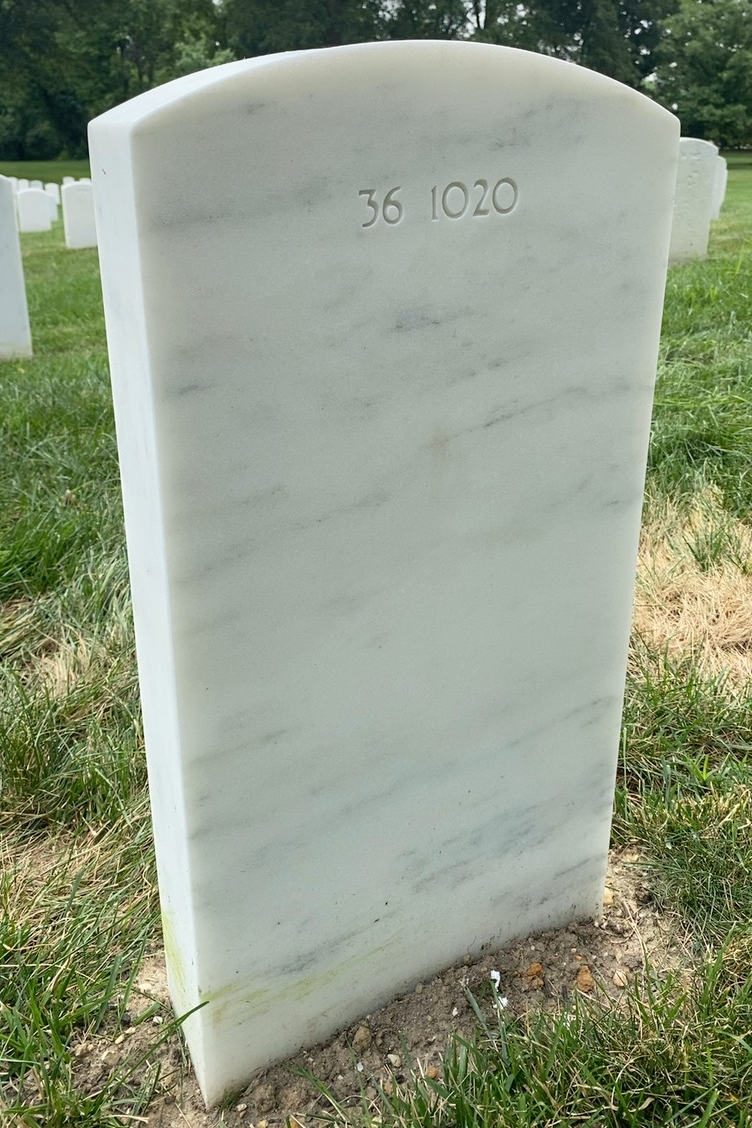 Back of headstone — Thomas William Stearrett