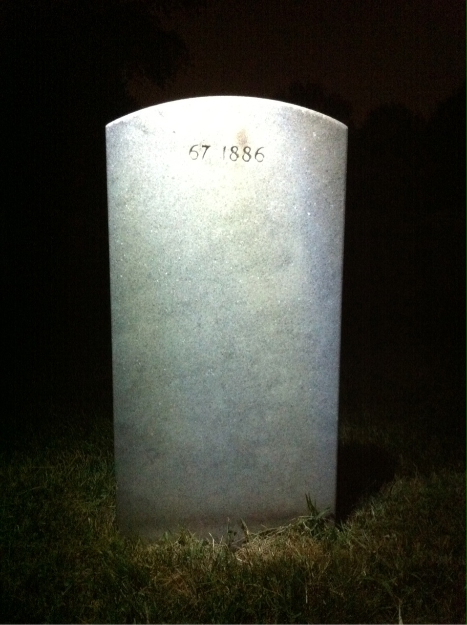 Back of headstone — William Milstead