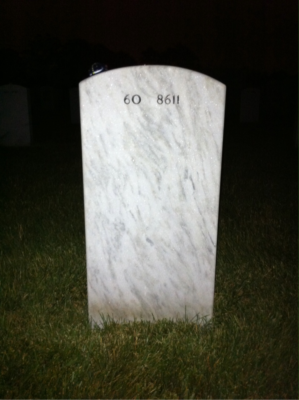Back of headstone — Dustin Gould