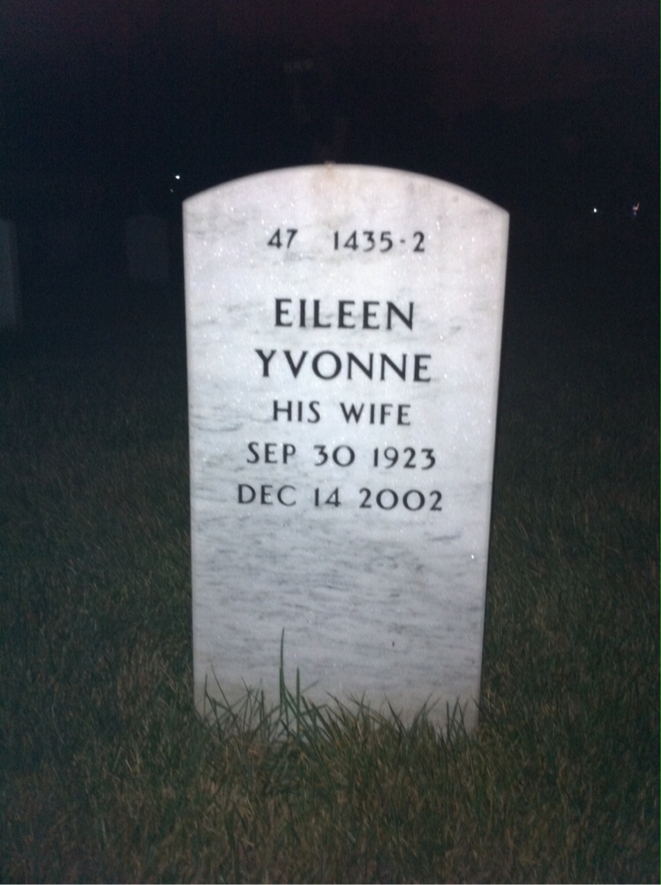 Back of headstone — Harry Staub