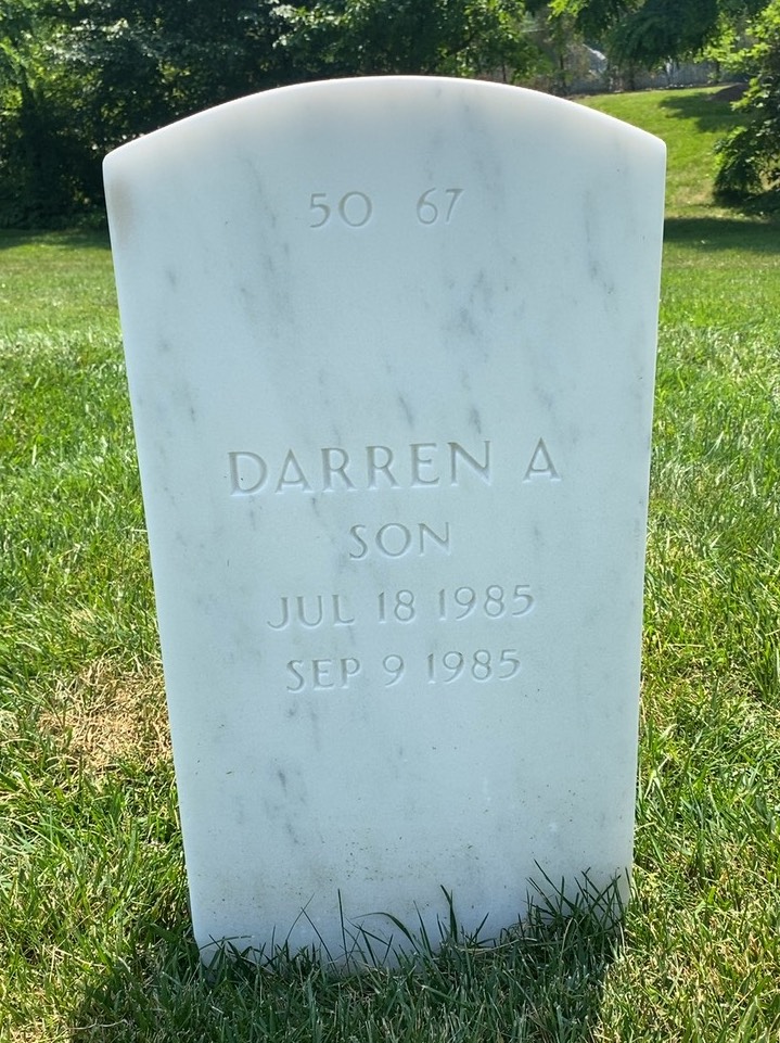 Back of headstone — William P Fletcher