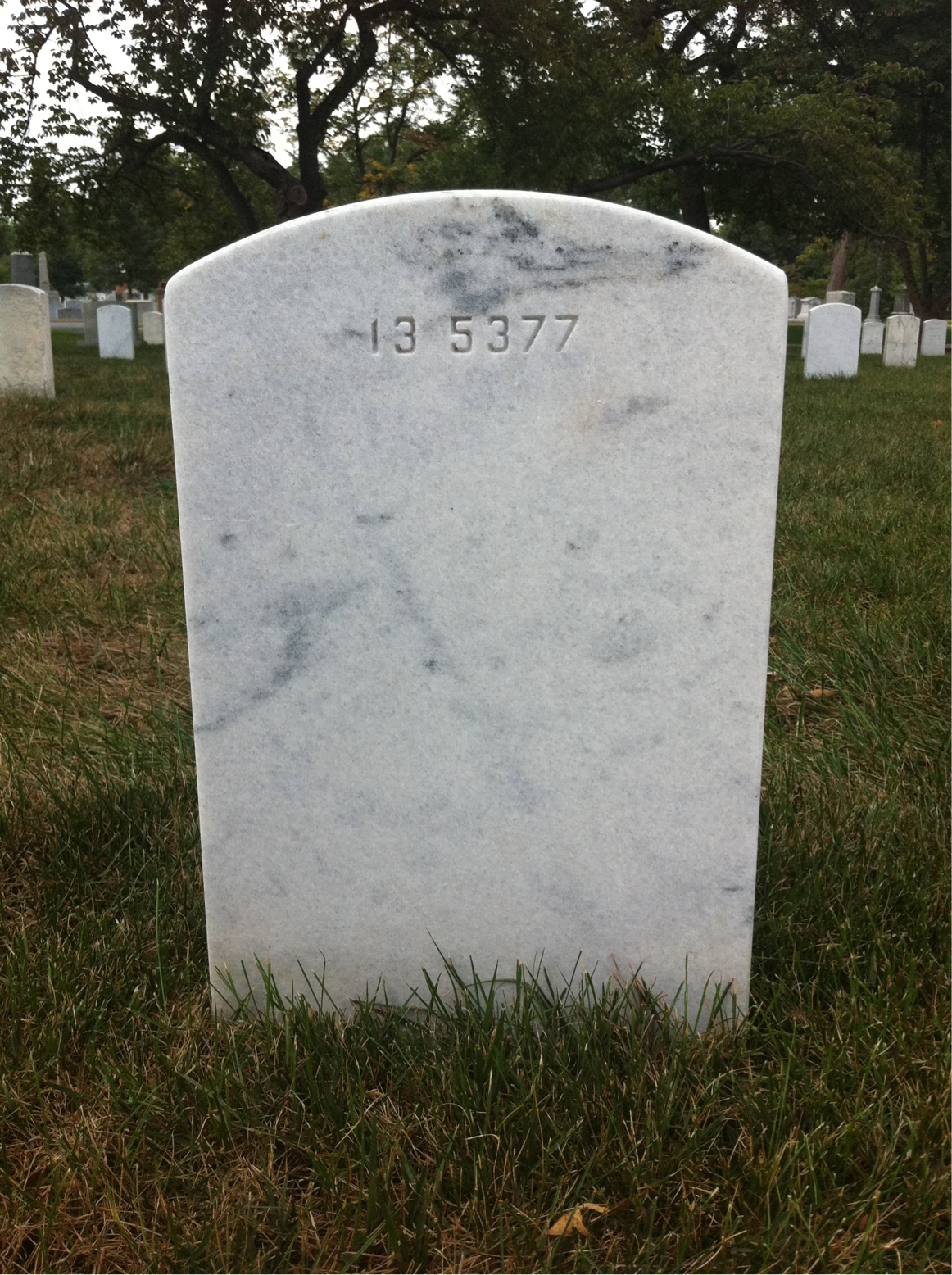Back of headstone — Paul Mulleter