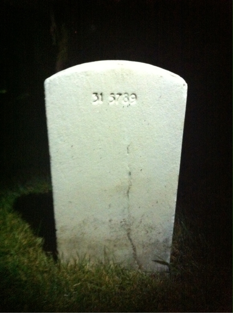 Back of headstone — Robert Miller
