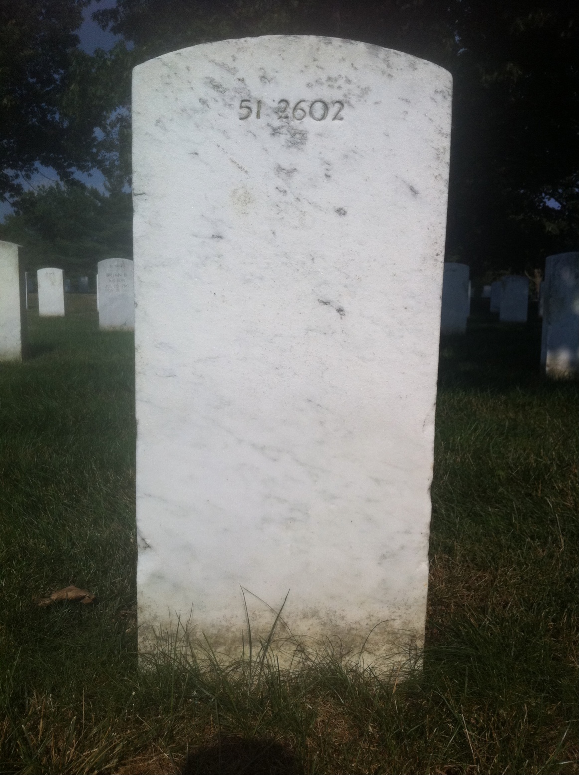 Back of headstone — Daniel Contestabile