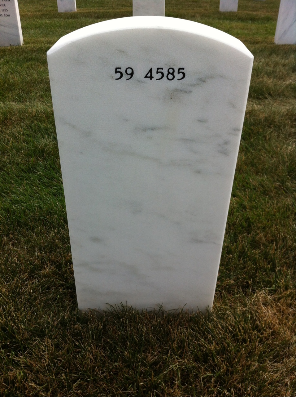 Back of headstone — Richard Berdan