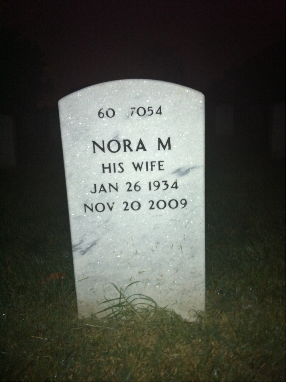 Back of headstone — Walter Babula