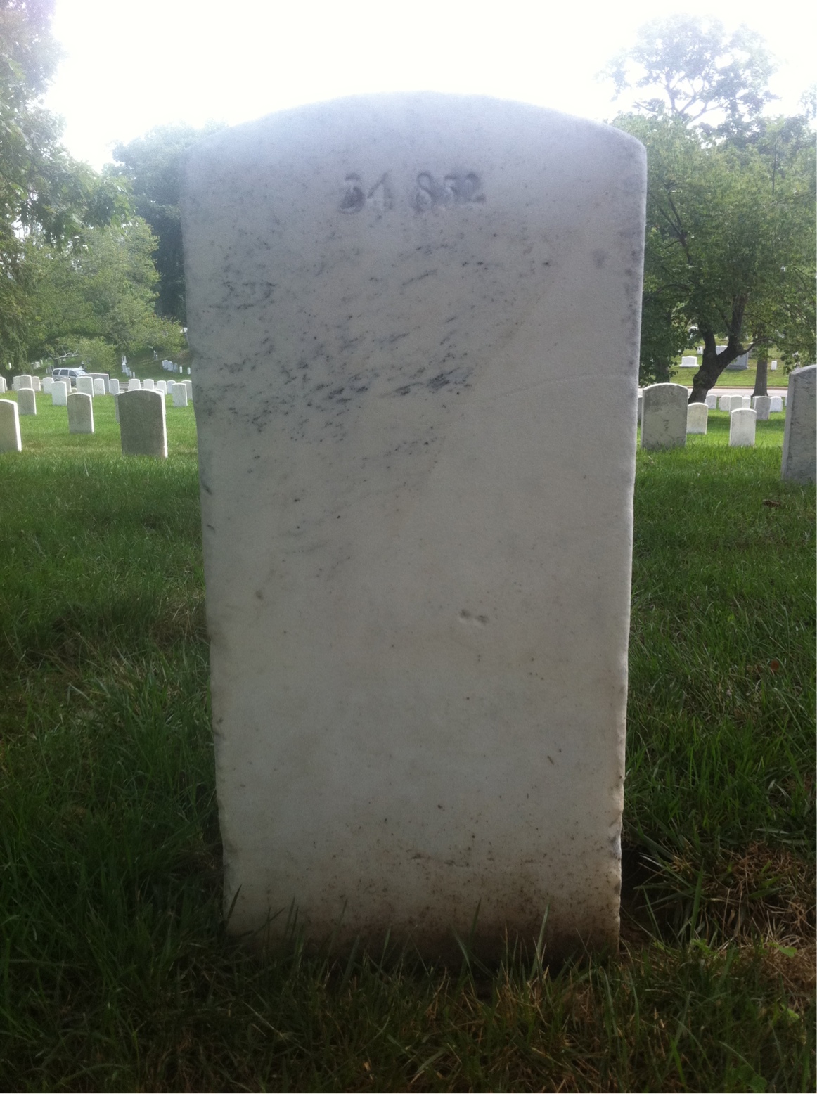 Back of headstone — James Moore