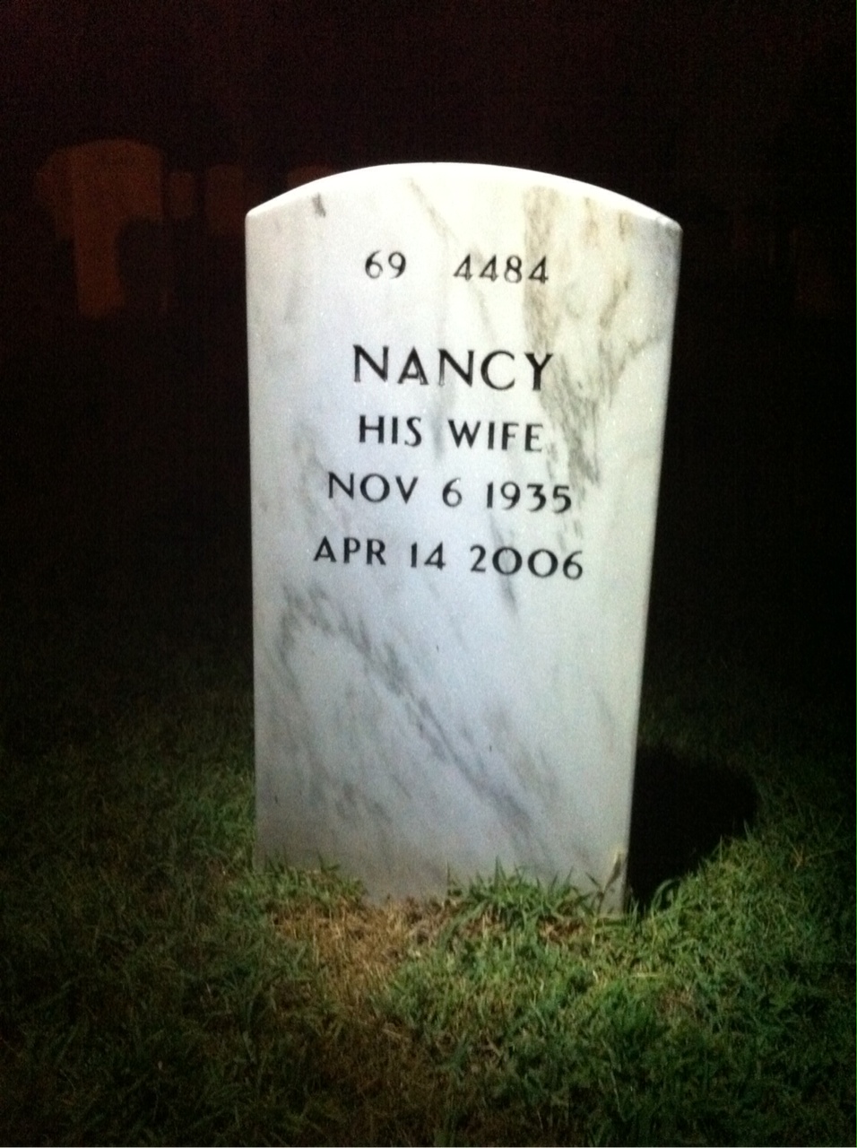 Back of headstone — James Bailey