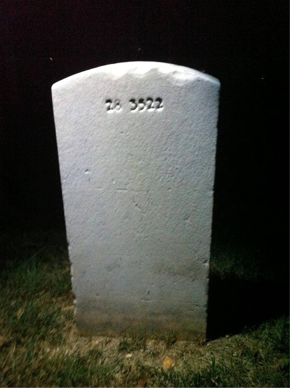 Back of headstone — James Moore