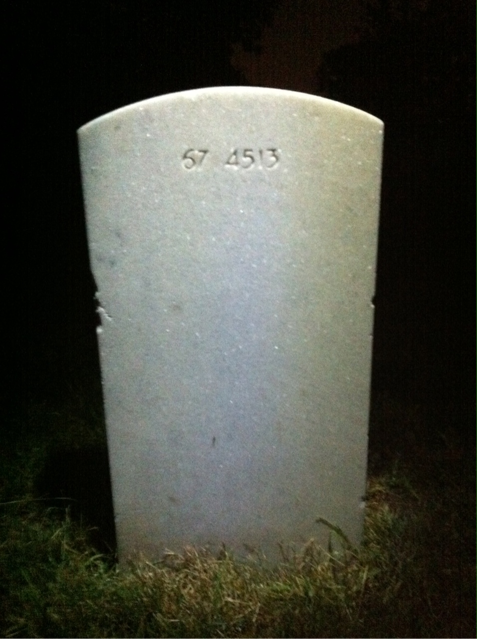Back of headstone — Dail Bailey