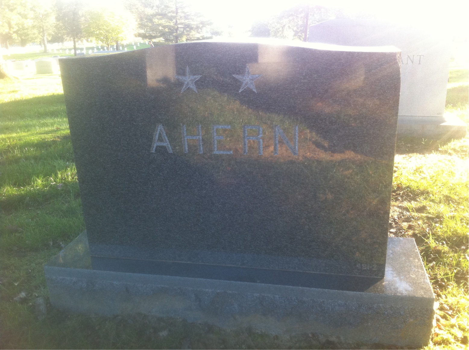 Back of headstone — Kathryn Ahern