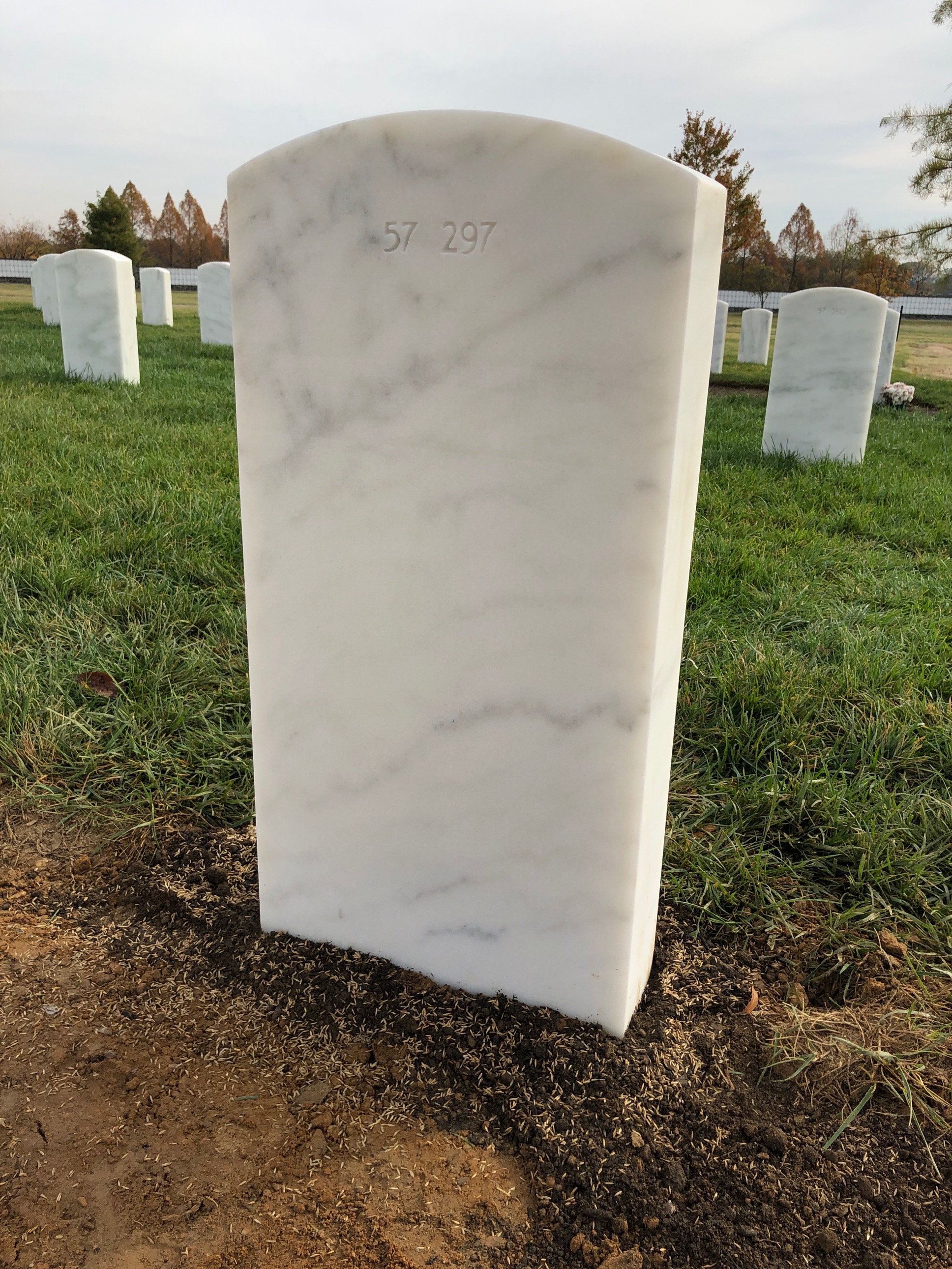 Back of headstone — Marquise Gabriel Elliott