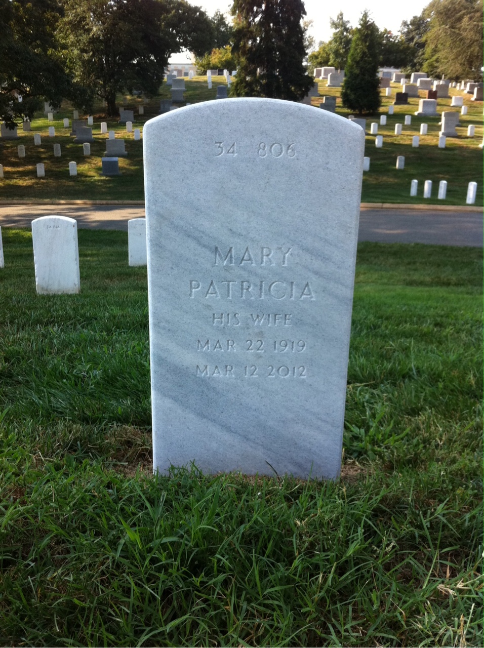 Back of headstone — Douglas Smiley