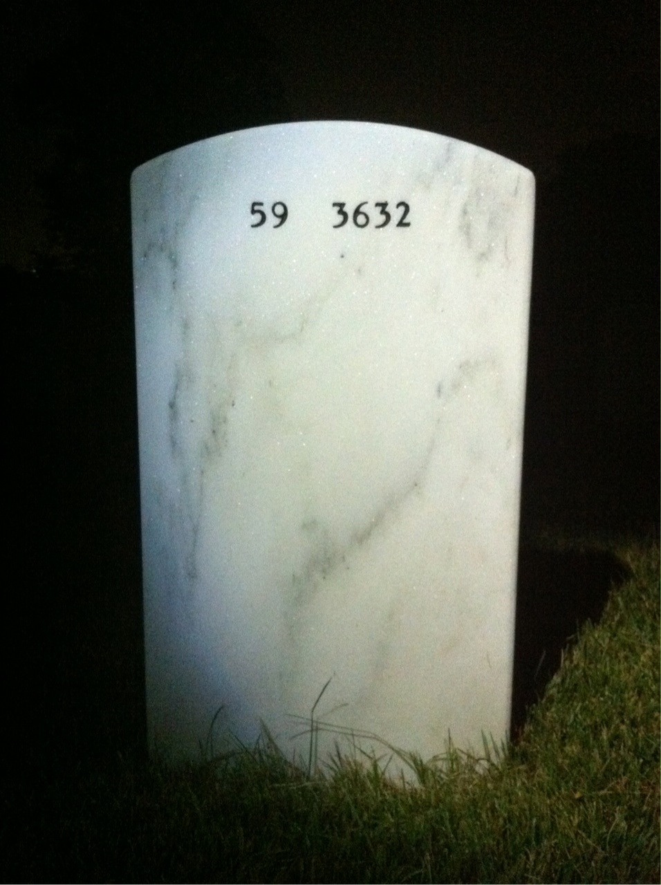 Back of headstone — John Dunn