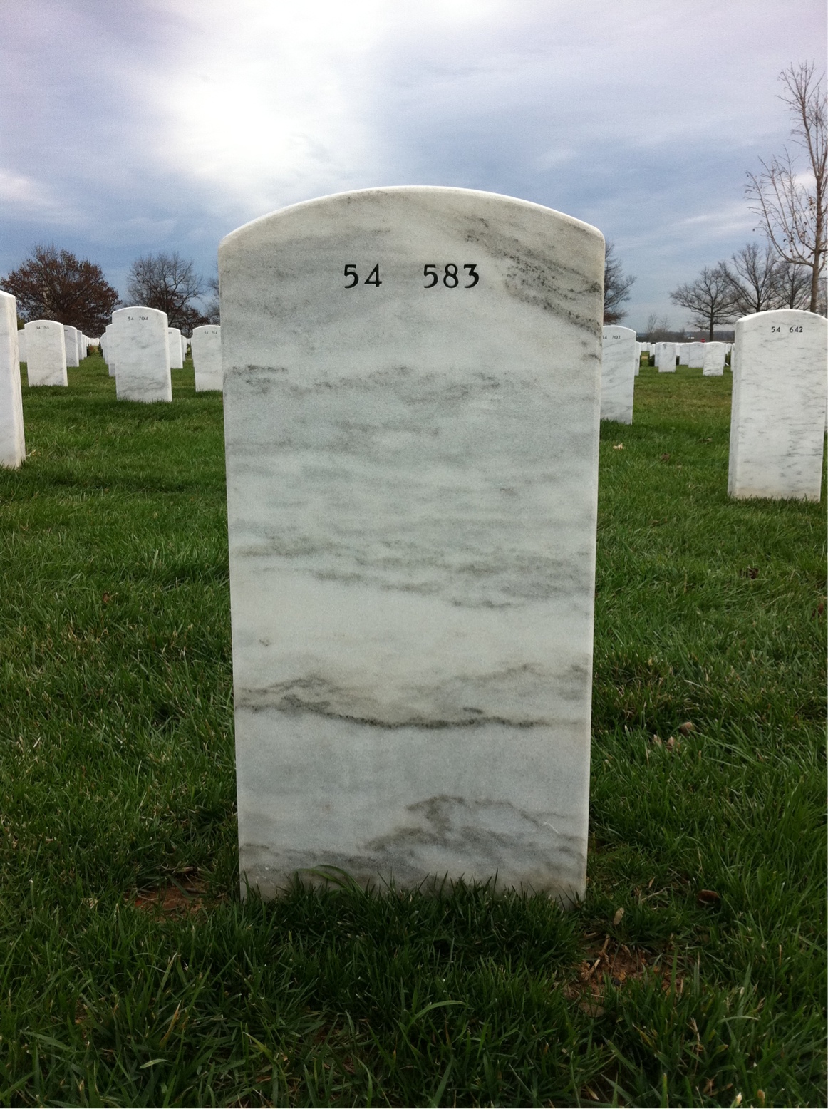 Back of headstone — Harold Reade