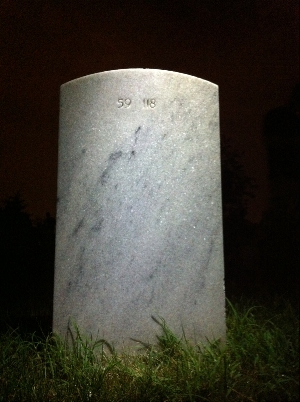 Back of headstone — Aurel Barsan