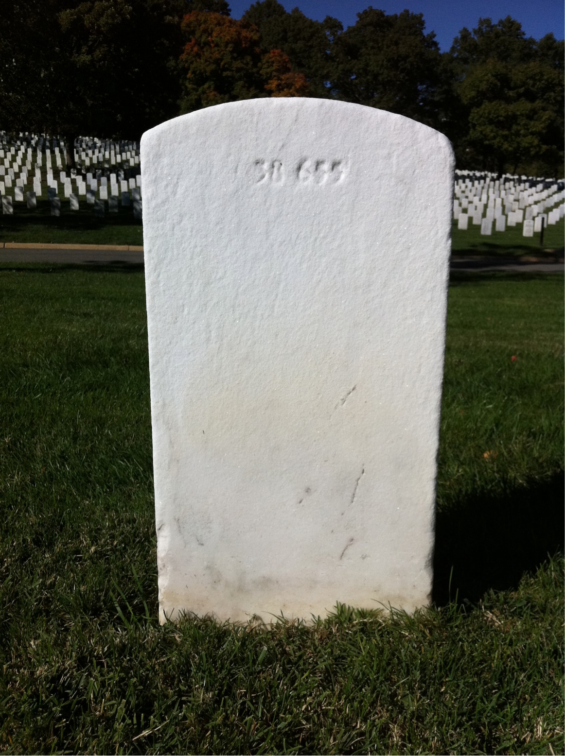Back of headstone — Susan Morelock