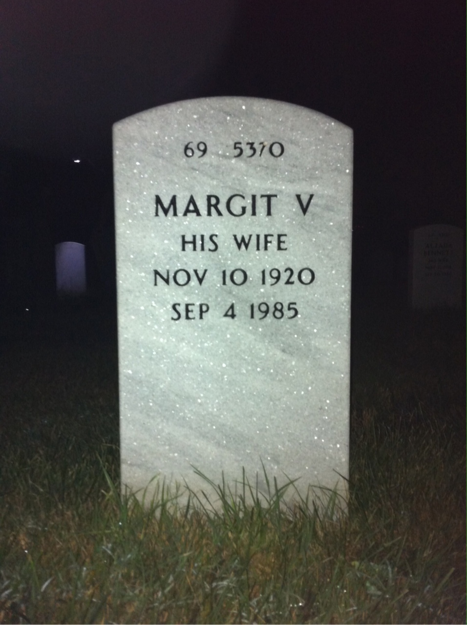 Back of headstone — Albert Nagel