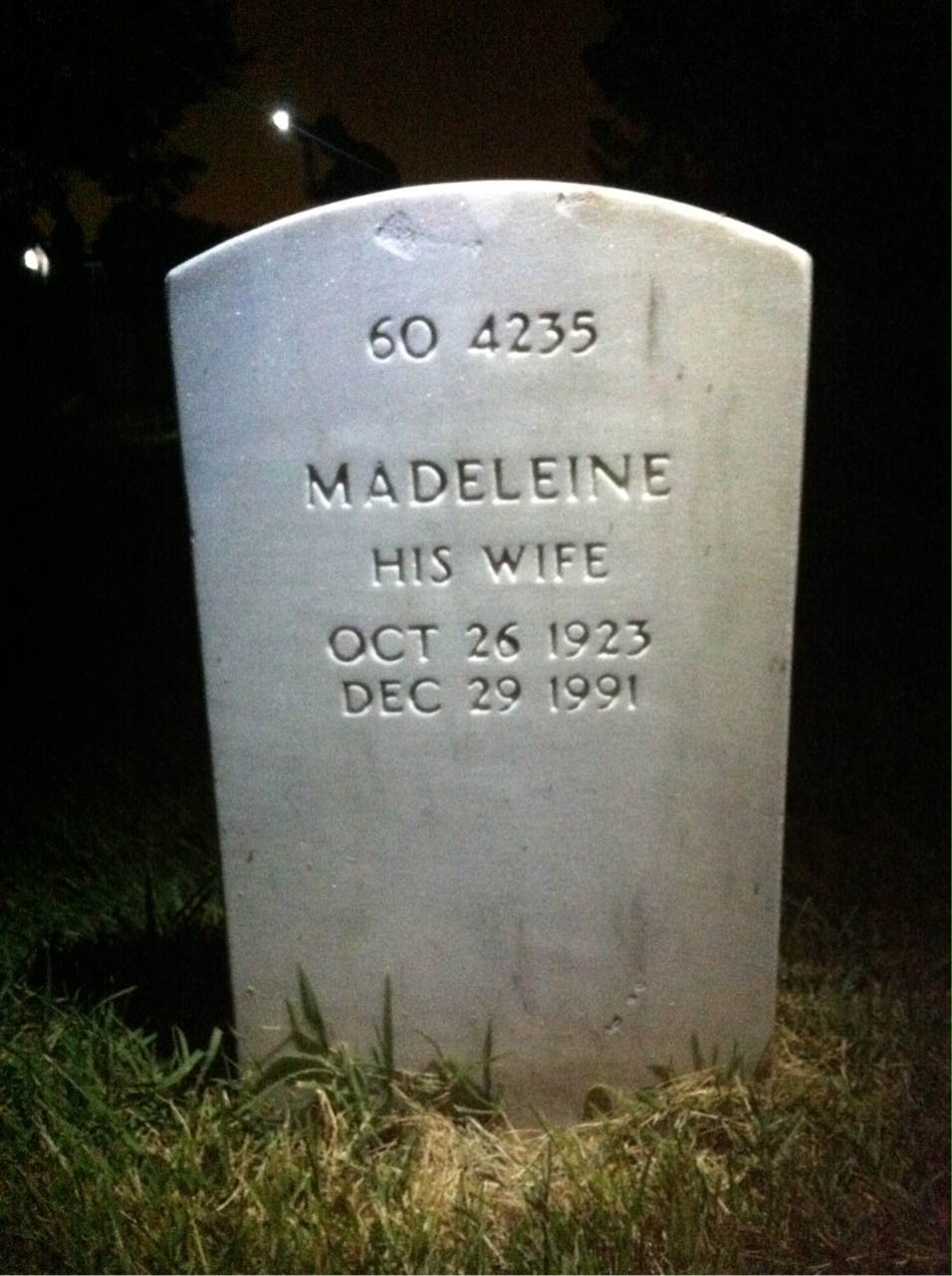 Back of headstone — William B Schlagenhaft