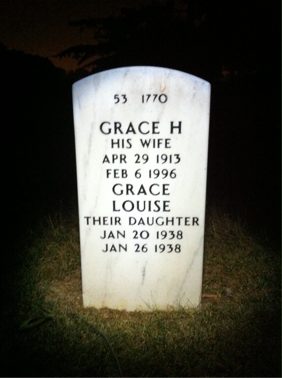 Back of headstone — Paul Munkasey