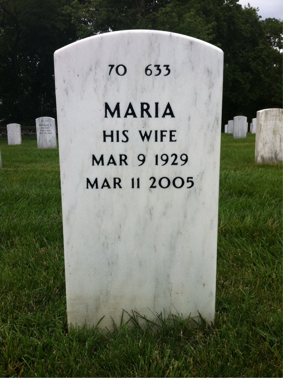 Back of headstone — Donald Jones