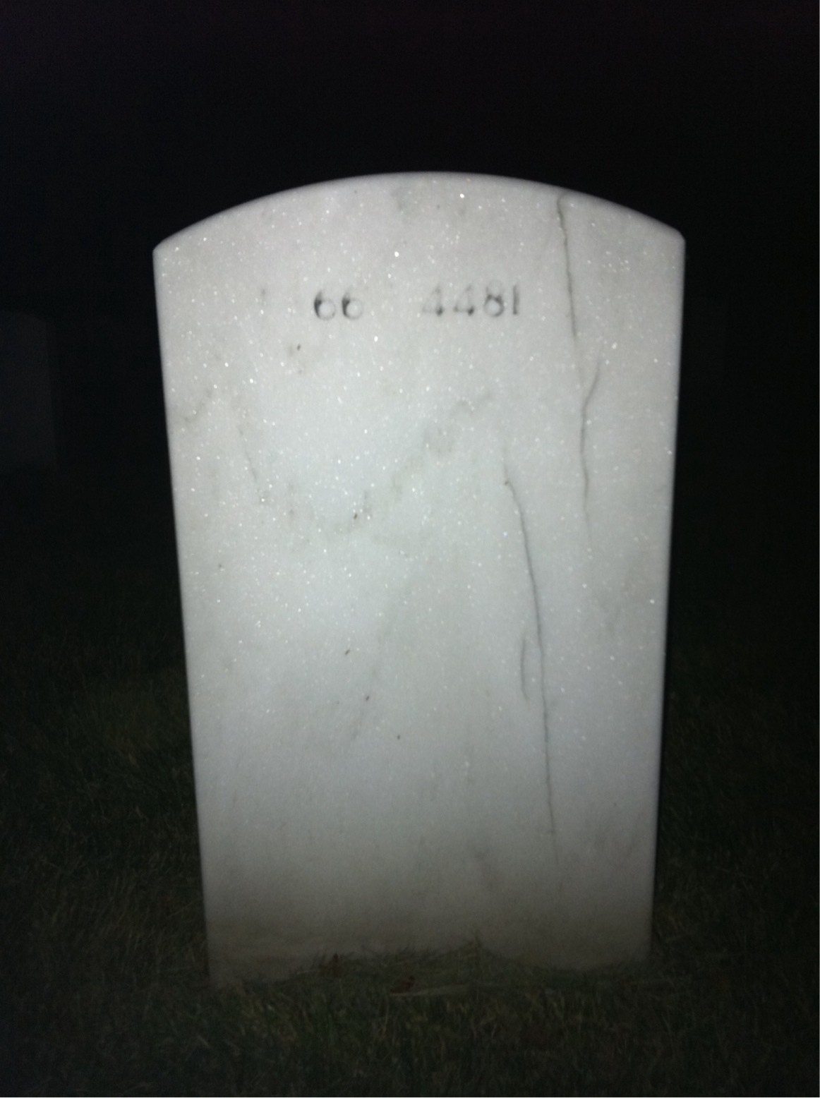 Back of headstone — Robert Michel