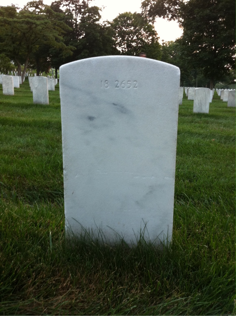 Back of headstone — James Mulcrone