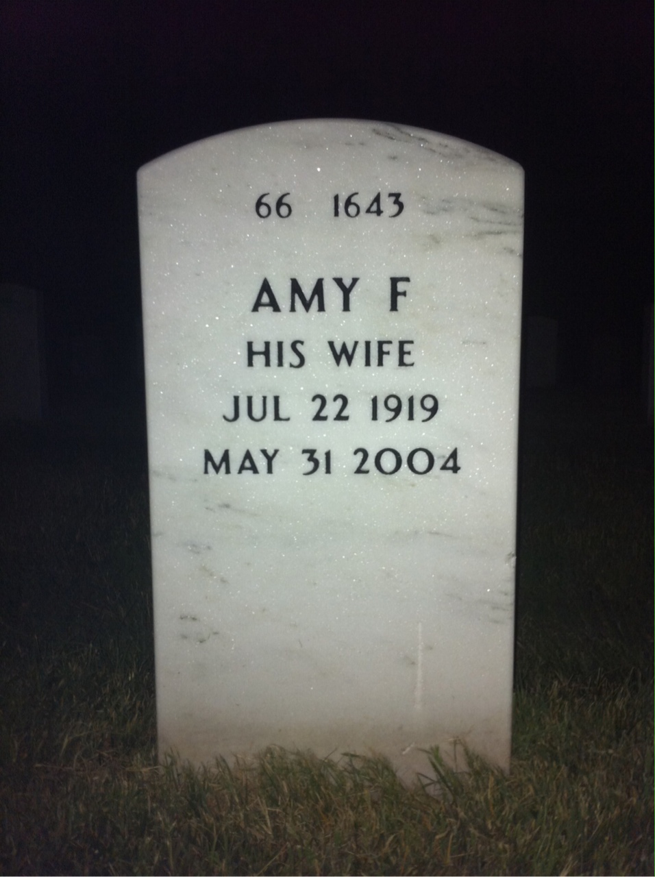 Back of headstone — Harold Elder