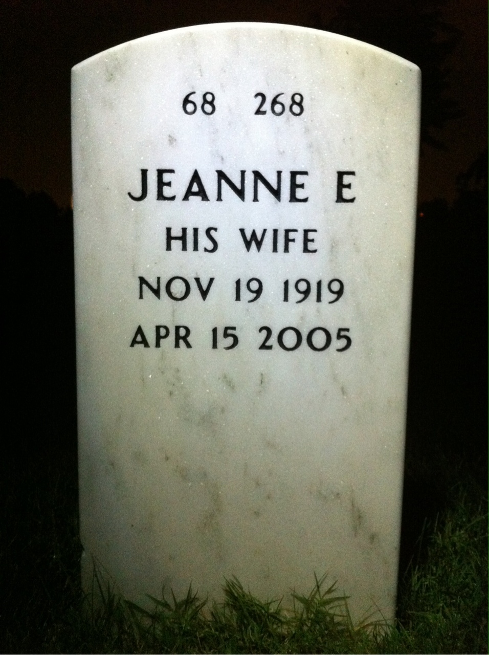 Back of headstone — Russell Julian