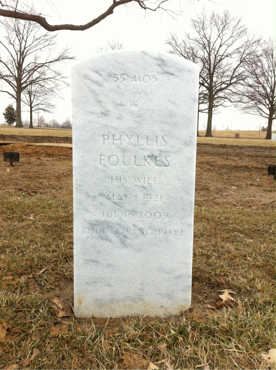 Back of headstone — Wilford Anderson