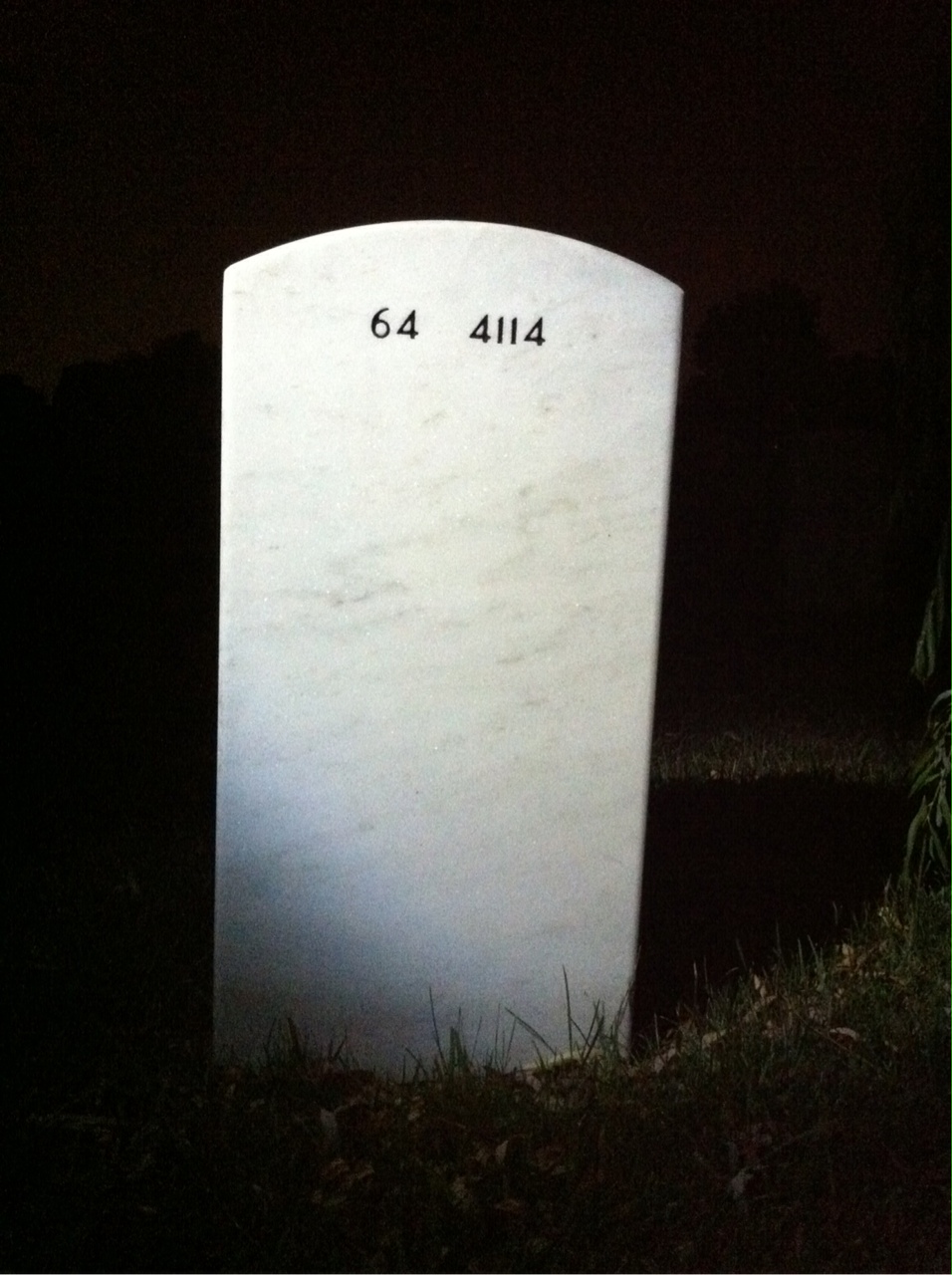 Back of headstone — Gerald Duffner
