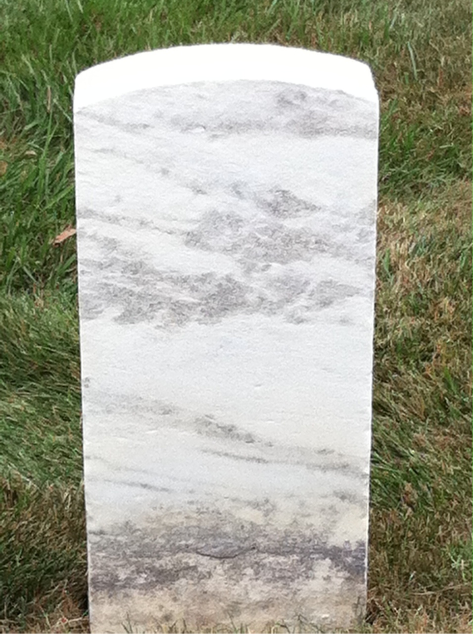 Back of headstone — George Bailey