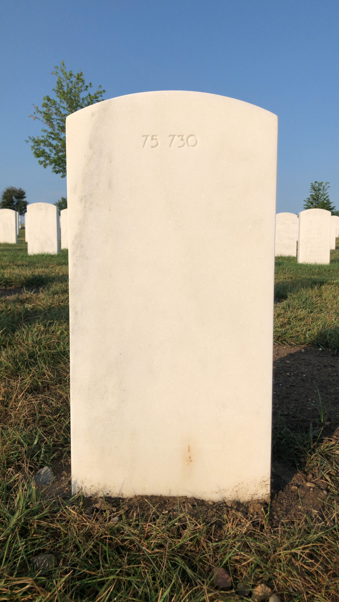 Back of headstone — Robert Arnold
