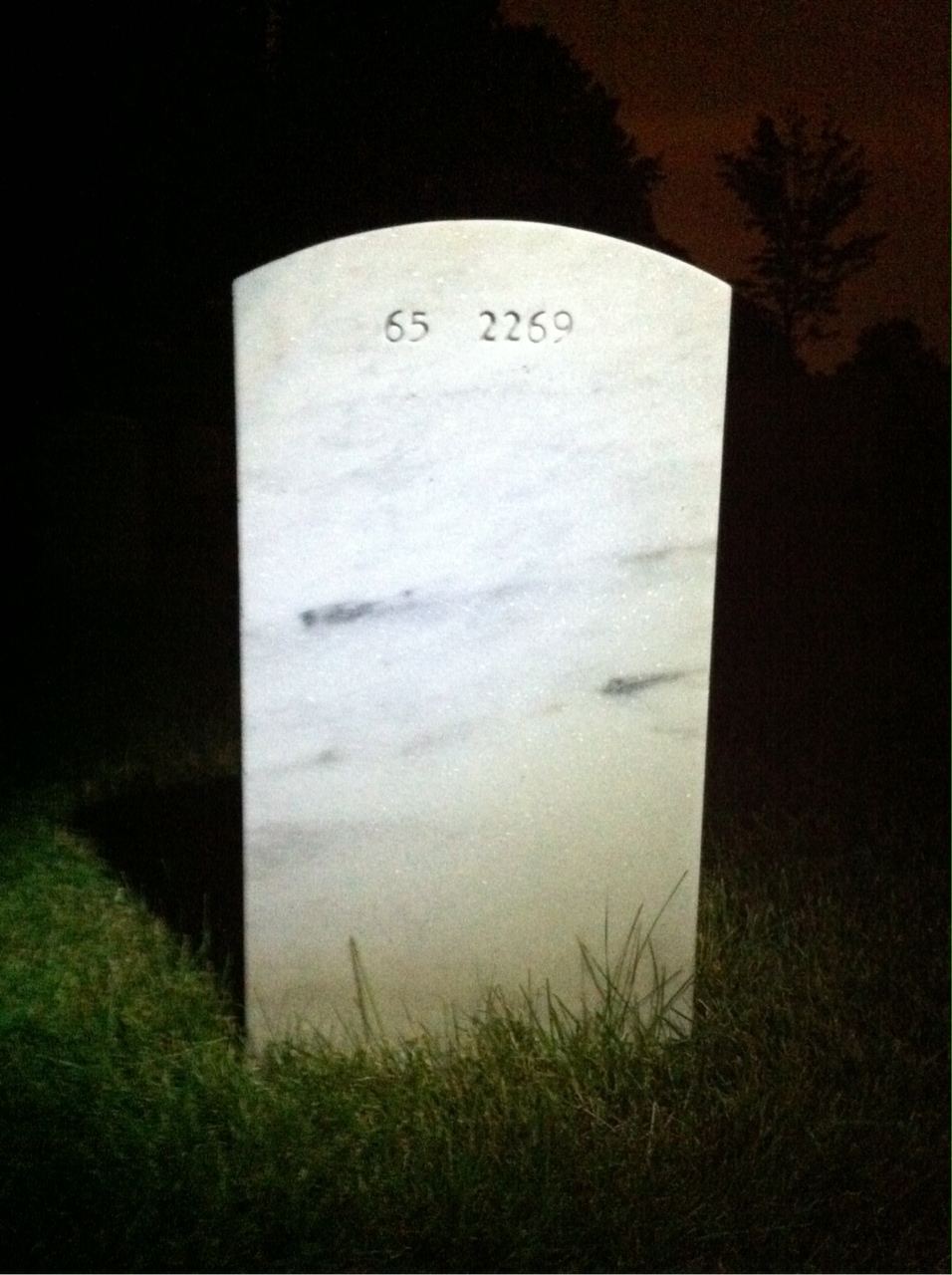Back of headstone — Victor Albert Zink