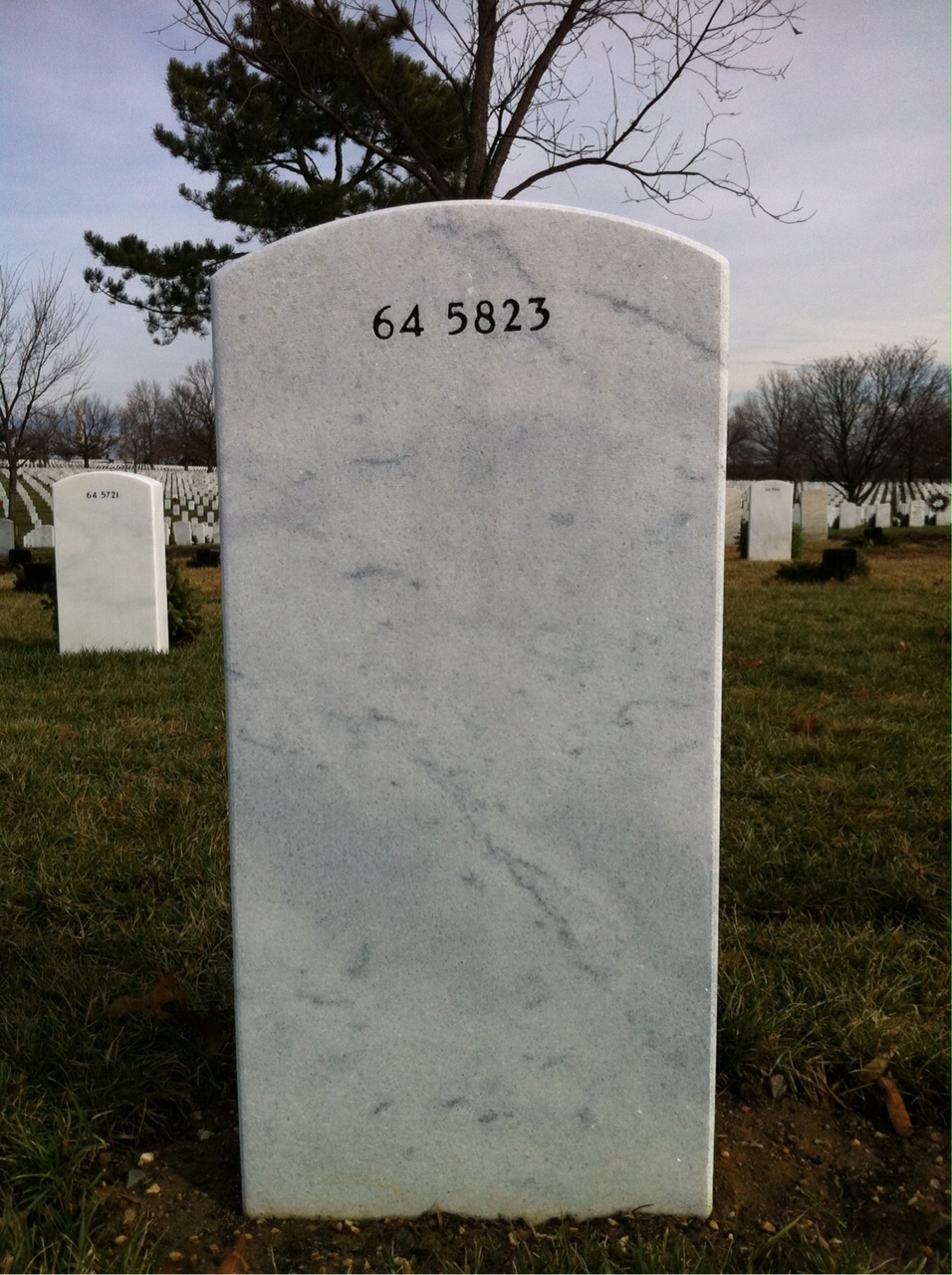 Back of headstone — William S Wilkinson