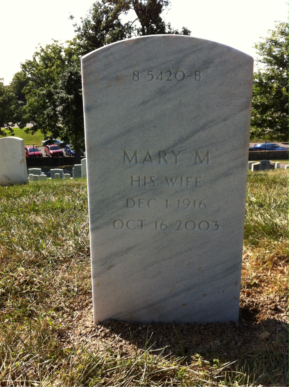 Back of headstone — George Pierce