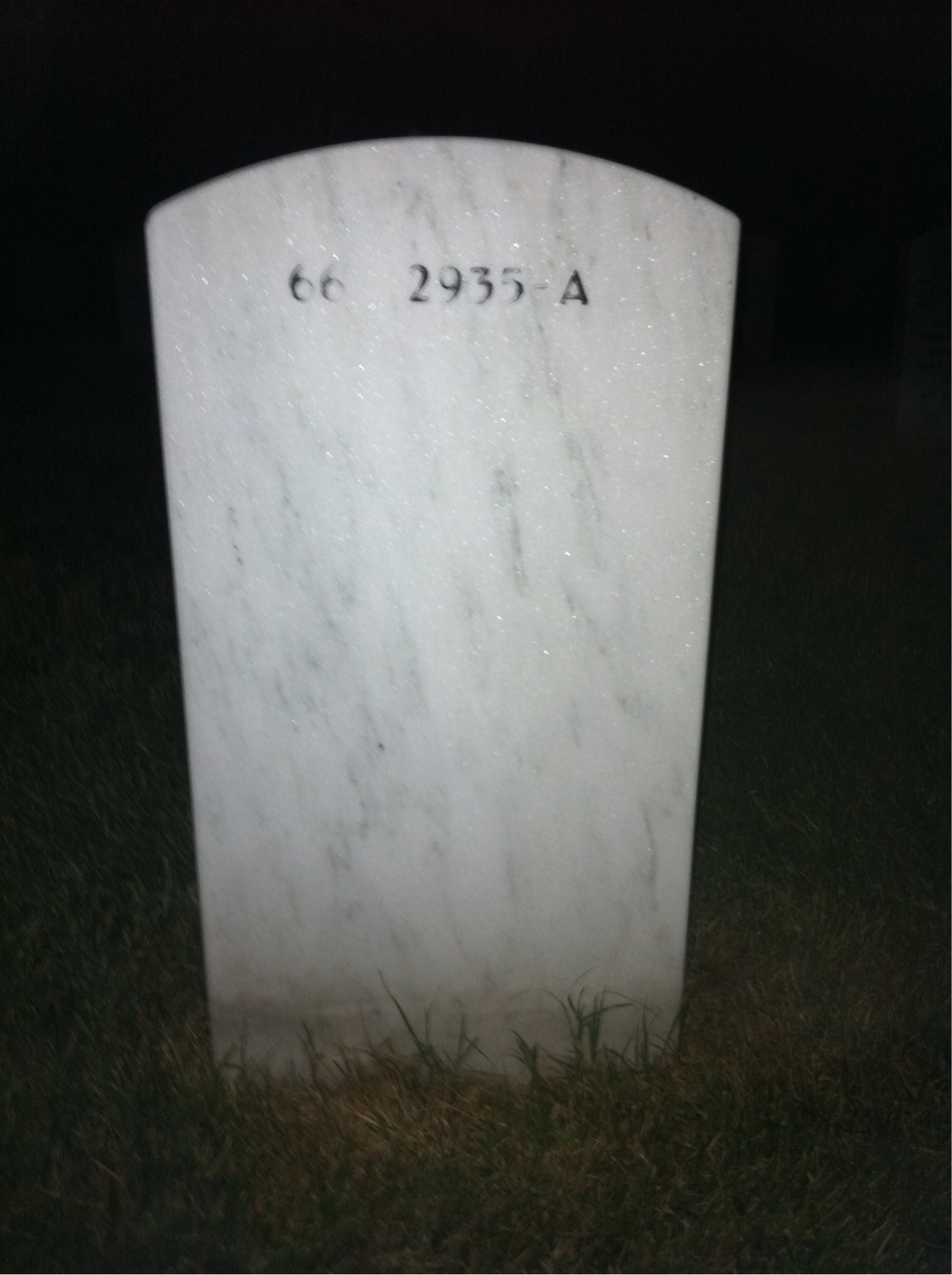 Back of headstone — Leonard Kacprzak